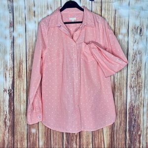 Talbots Women’s Medium Pink Button Down